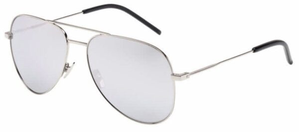 Classic 11 Sunglasses Shiny Silver with Silver Lenses