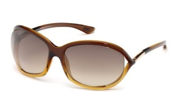 FT 008 Jennifer Sunglasses Dark Brown with Gradient Brown Lenses