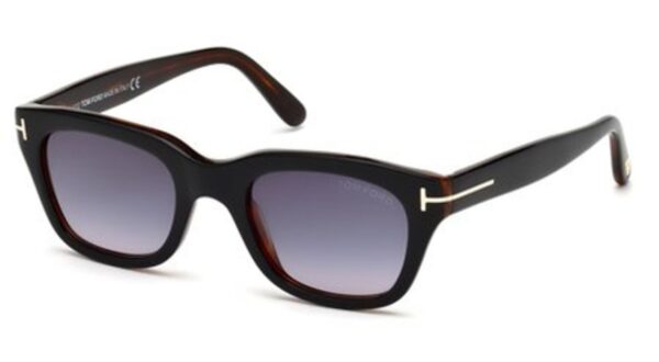 FT 0237 Sunglasses Black with Smoke Lenses