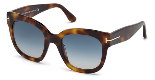 FT 0613 Sunglasses blonde havana / gradient blue