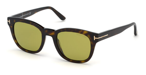 FT 0676-F Sunglasses Dark Havana / Green