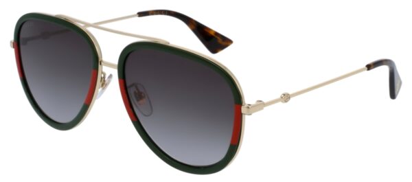 GG 0062S Sunglasses Red/Green/Gold with Green Gradient Lenses