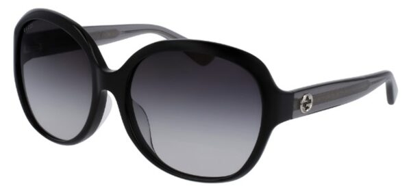 GG 0080SK Sunglasses Black with Grey Gradient Lenses