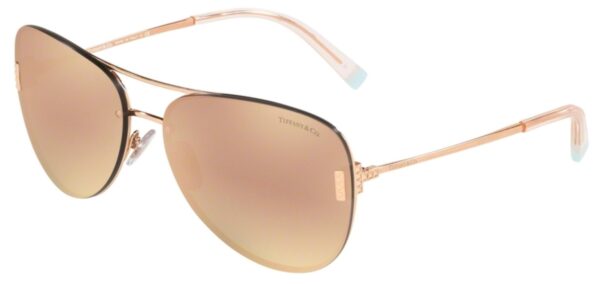 TF 3066 Sunglasses Rubedo Gold with Grey Mirror Rose Gradient Lenses